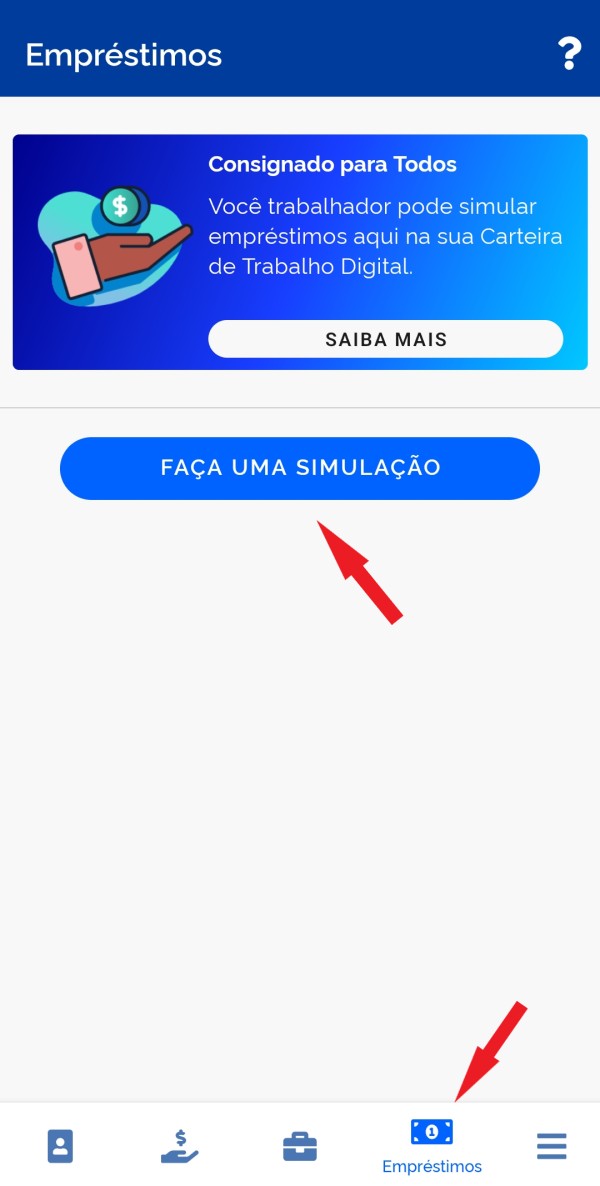 empréstimo Carteira de Trabalho Digital