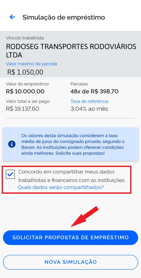 pedir empréstimo consignado CLT
