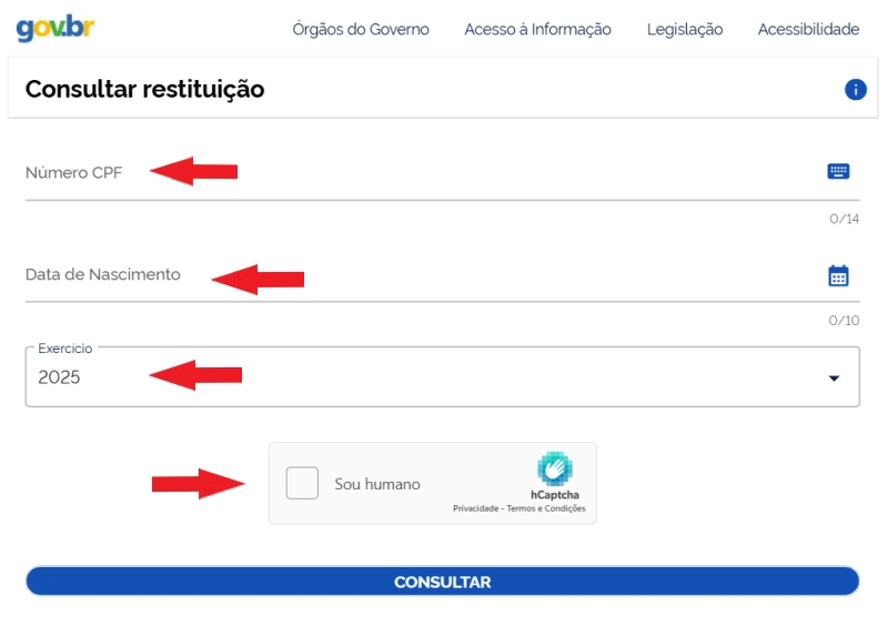 consultar restituição do IRPF